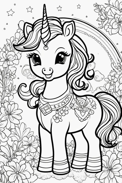 My Little Pony Unicorn Coloring Page For Girls 