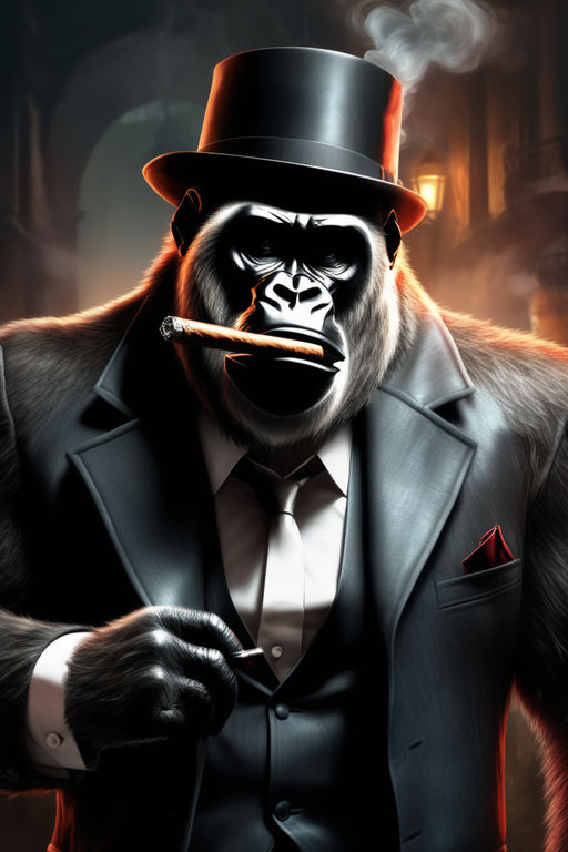 Gorilla in Suit With Red Tie (Download Now) 