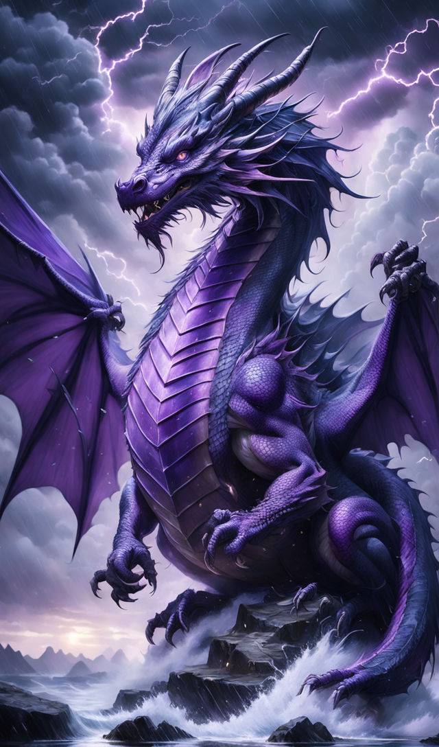 purple fire dragon