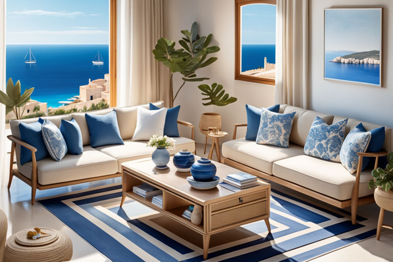 Blue And White Striped Sofa Best Design