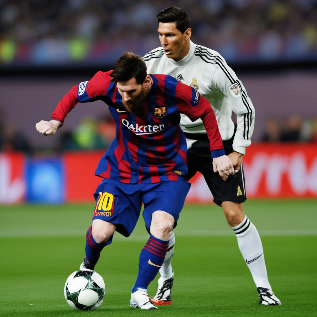 messi and cristiano ronaldo playing chess - Playground