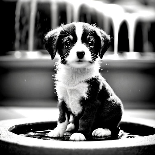 high contrast black and white photography dogs