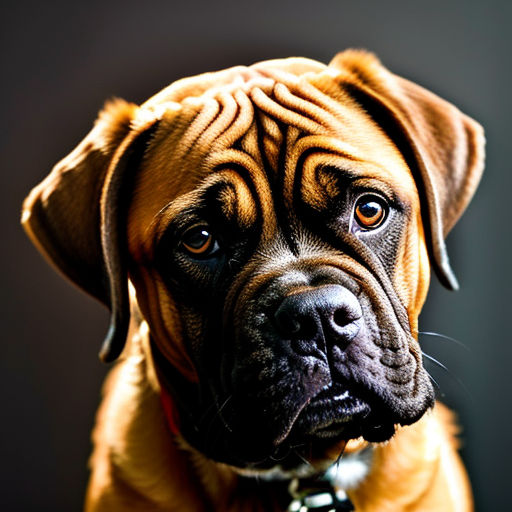 Portrait Of A Purebred Bullmastiff Dog On A Dark Background Stock Photo,  Picture and Royalty Free Image. Image 206220836.