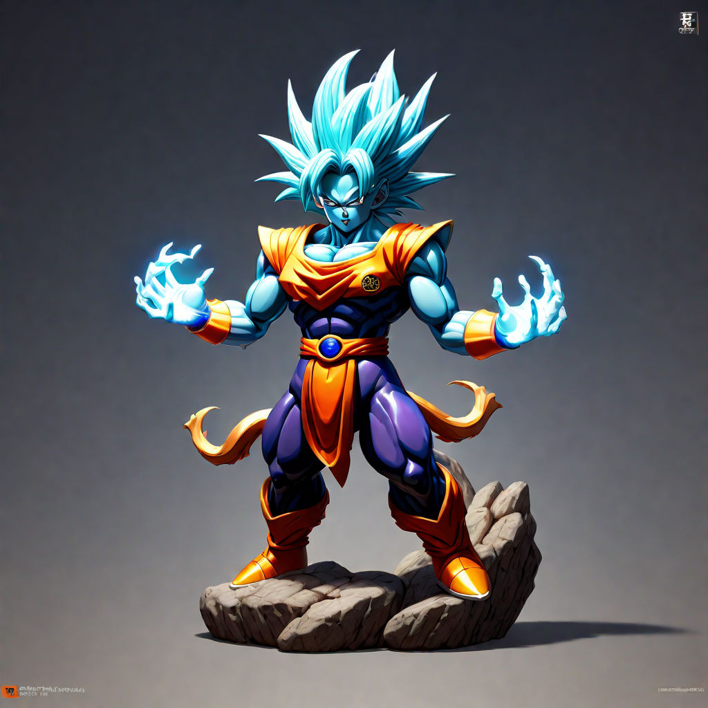 ArtStation - GOKU SSJ BLUE RESIN SCULPTURE