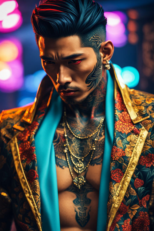 intricate japanese mayan yakuza tattoo, geometric dark animal ta... -  Arthub.ai