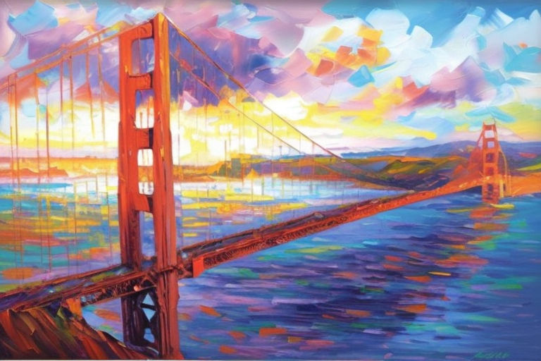 Sunset on Golden Gate Bridge – Thomas Kinkade Studios