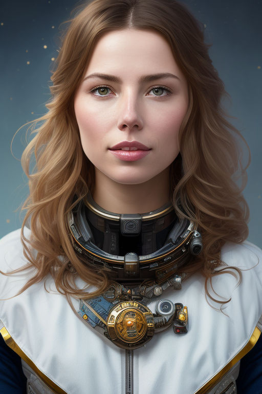 realistic astronaut drawing shoulders up