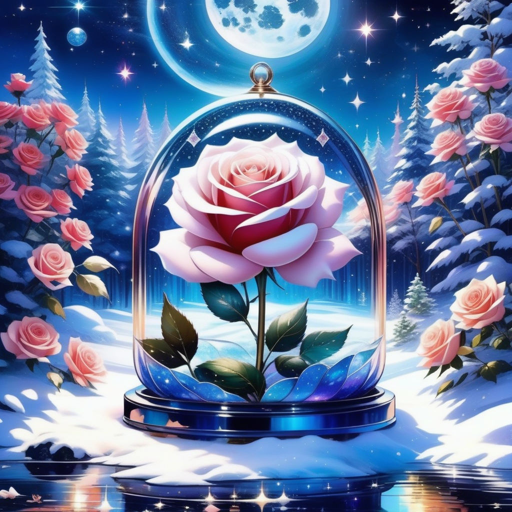 The Frozen Red Rose 5D DIY Diamond Painting  Beauty and the beast  wallpaper, Beast wallpaper, Disney wallpaper