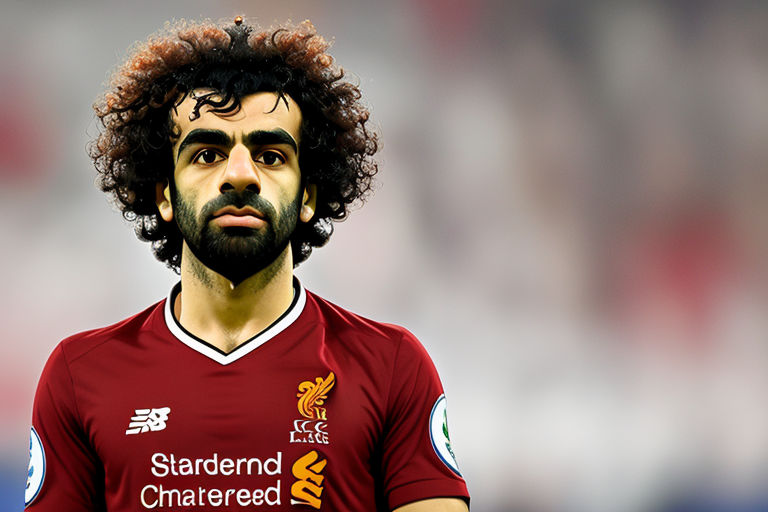 Arte Digital Do Jogador Fc Do Mohammed Salah Liverpool Foto de