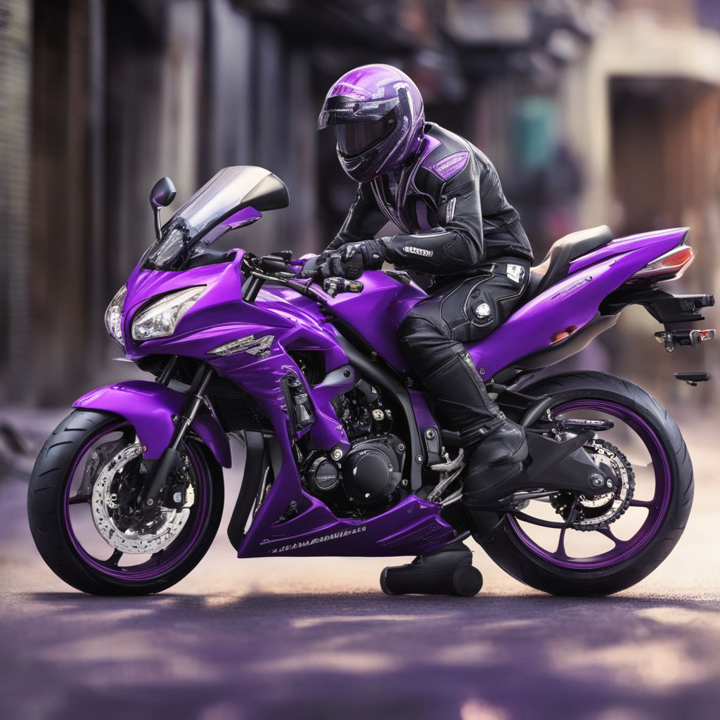 purple ninja bike