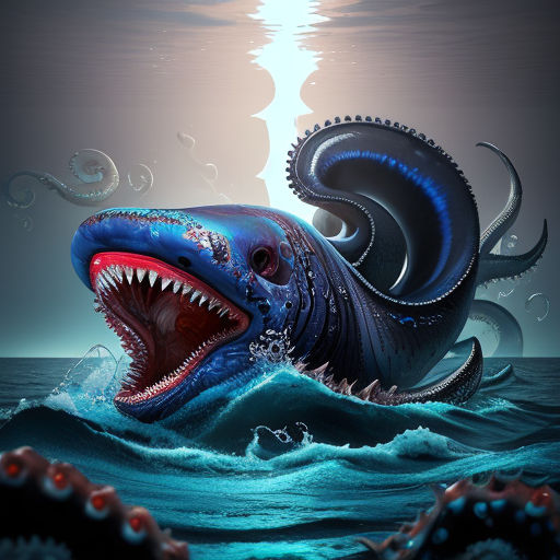 giant sea monster drawing