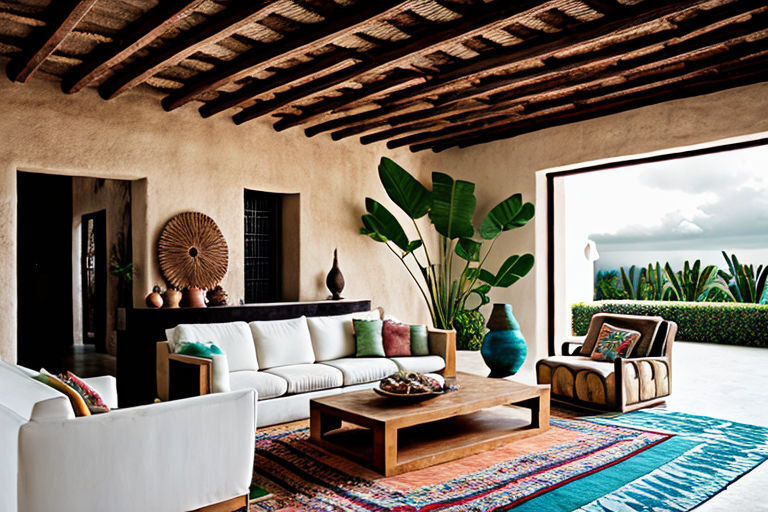 modern mexican living room