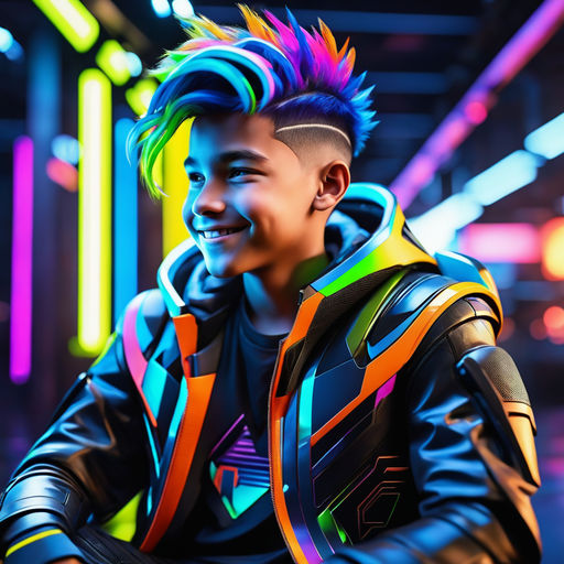 Neon Blue Mohawk - Roblox