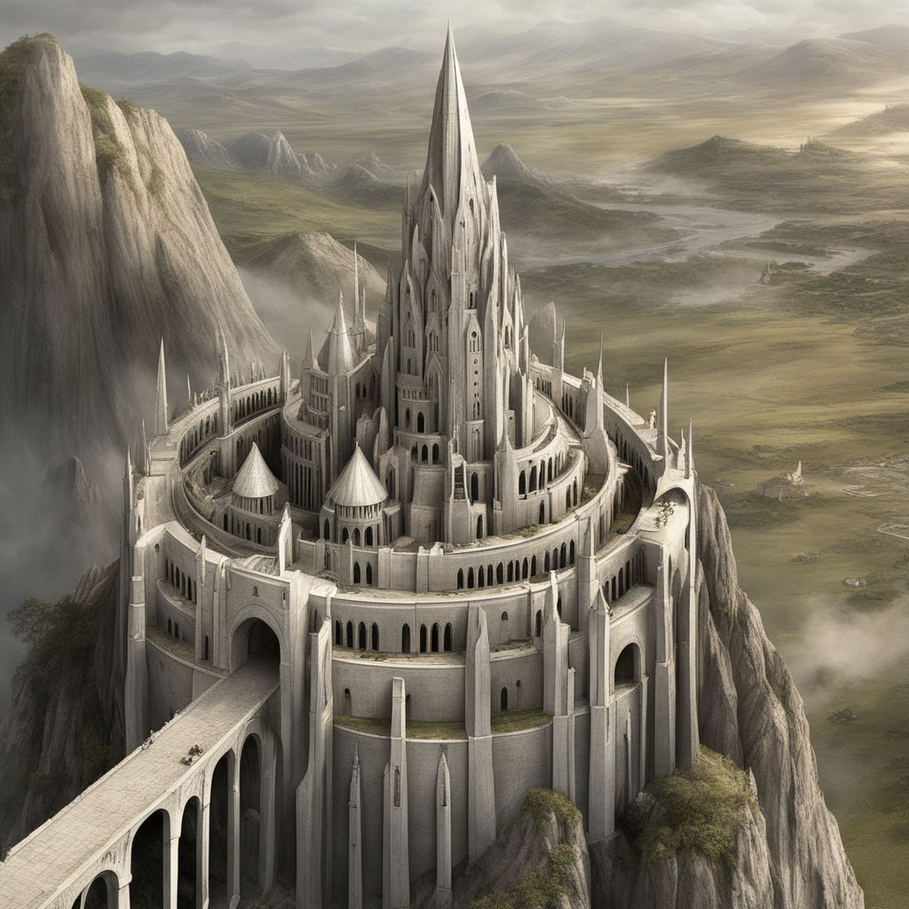 Minas Tirith overhead  Minecraft Middle Earth