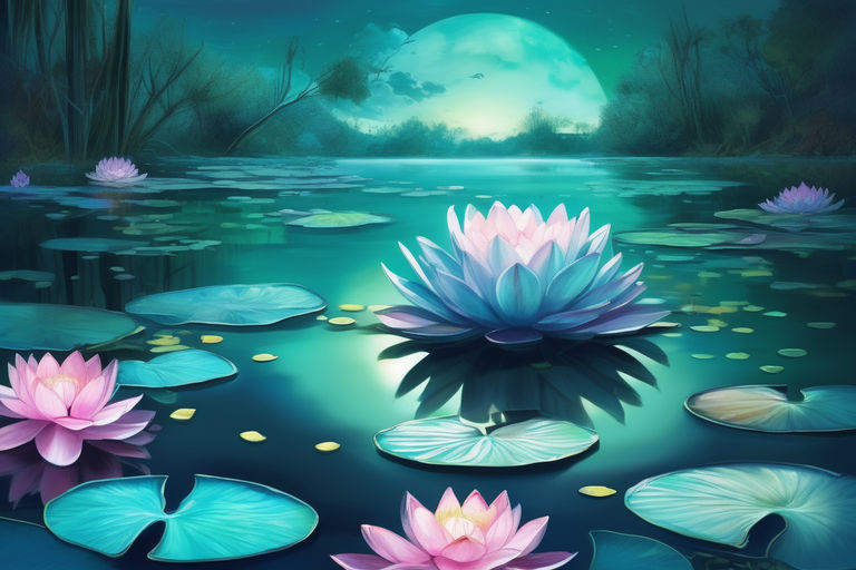 ▷ A Lotus Flower just Rose From Under Water by Zhize Lv, 2022, Painting