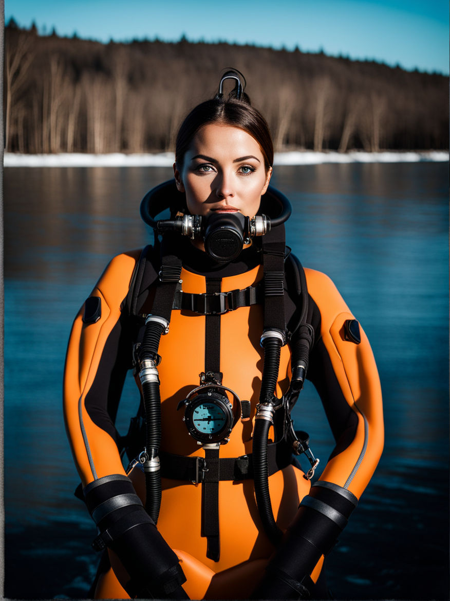 diving beautiful woman - Playground