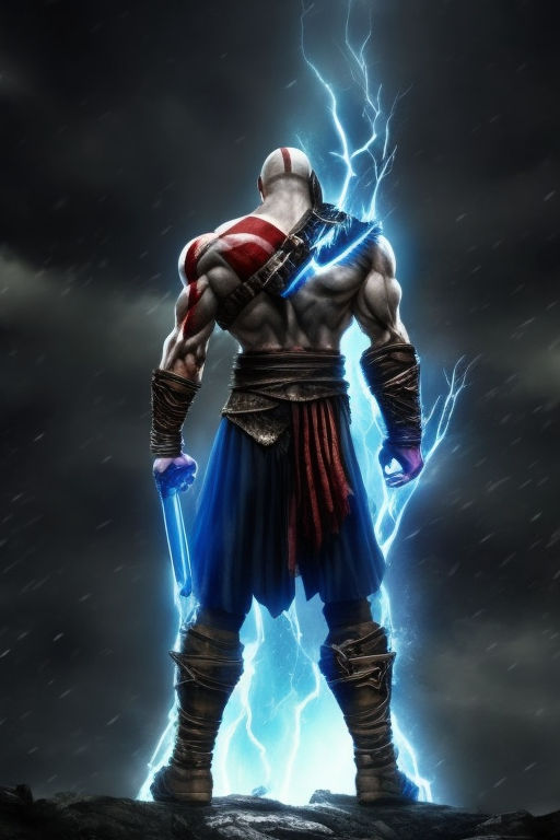 Dark moonlight winter kratos the god of war is fighting thor - Playground