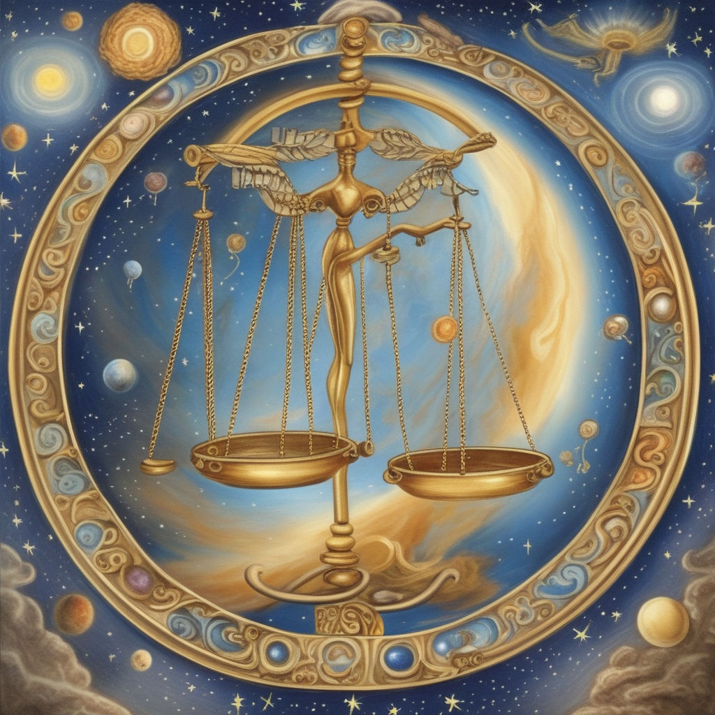 Libra Scales Zodiac Sign Digital Art by Anna W - Pixels