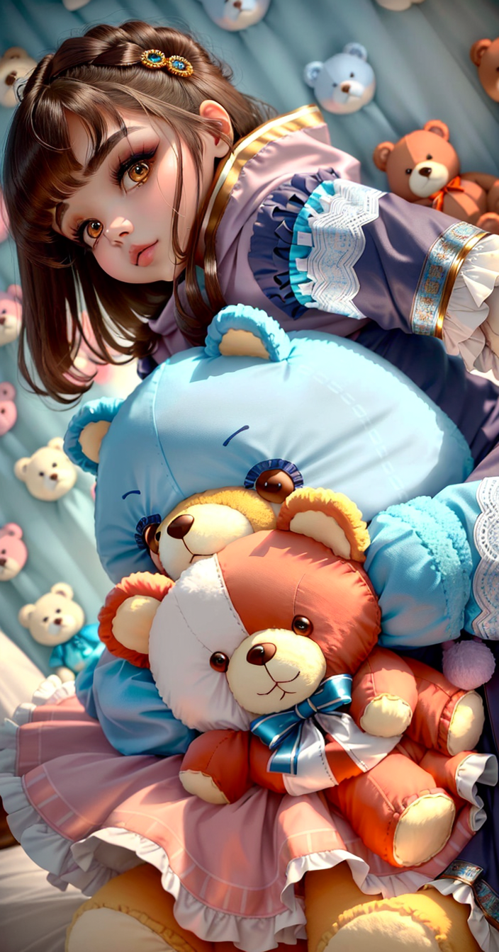 Japanese cute soft girl loli small breasts gather teddy bear upper thi –  Sofyee