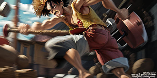 Monkey D Luffy As a Real Person Frontlight FullHD Warm · Creative Fabrica