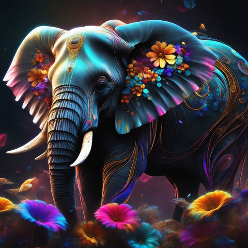 trippy elephant backgrounds