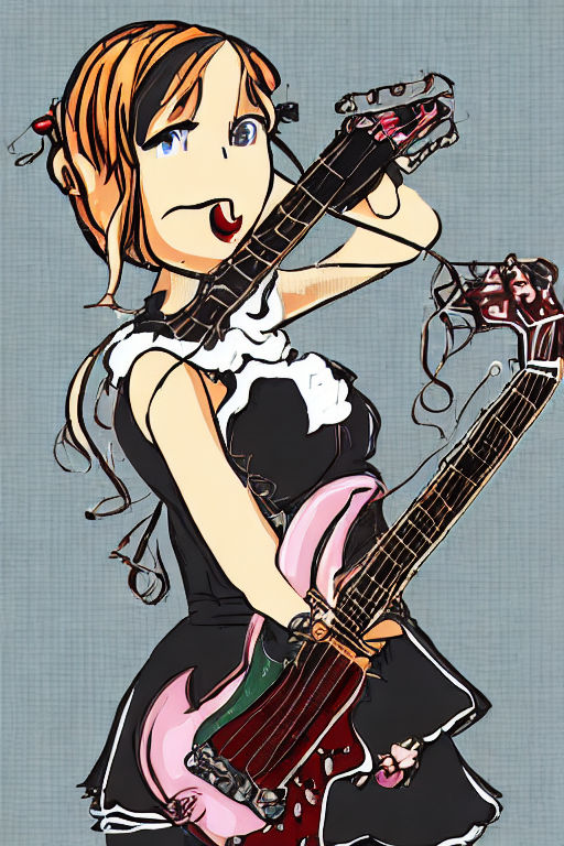 anime guitar girl icon