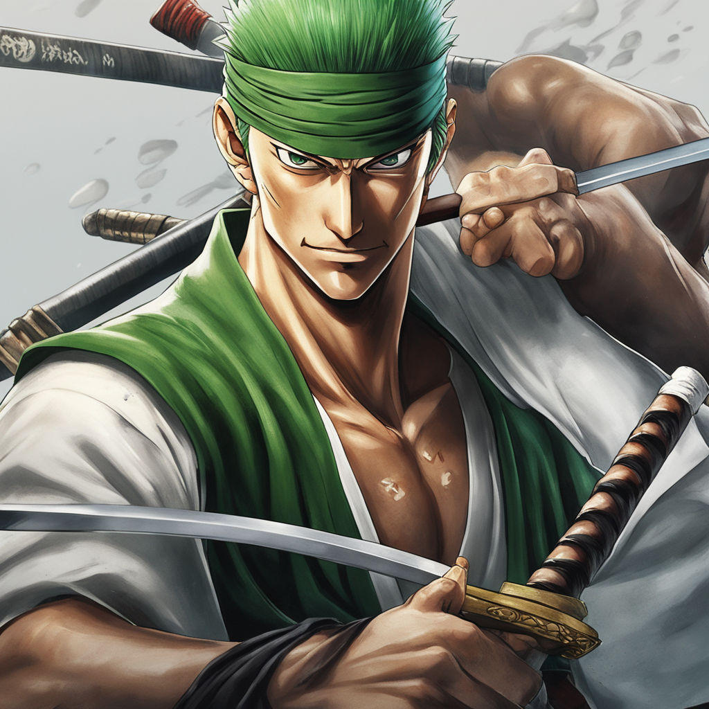 One Piece Roronoa Zoro & Swords Black Wallpapers for iPhone 4k