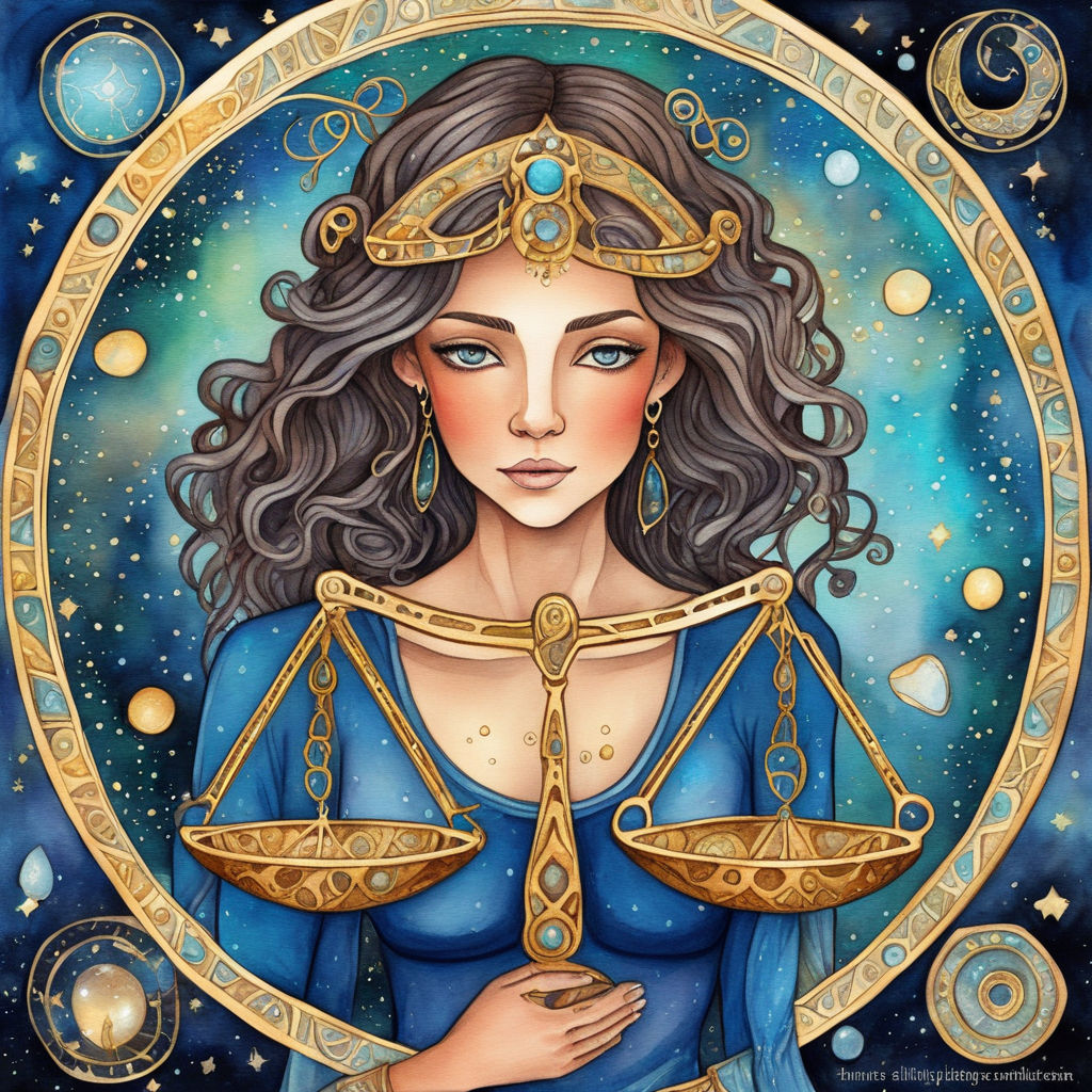 Libra Scales Zodiac Sign Digital Art by Anna W - Pixels