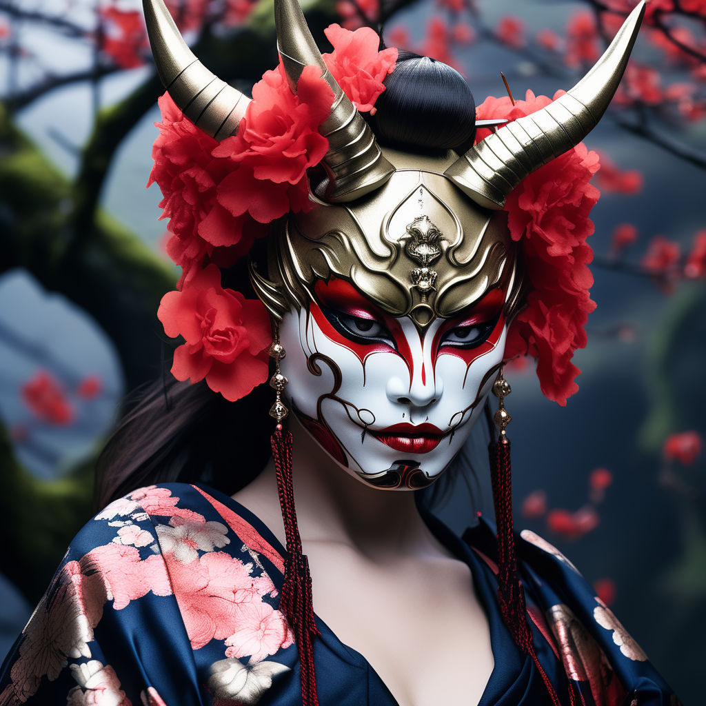Kimono Women – Japanese Oni Masks