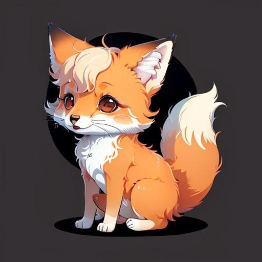 confused anime cute fox baby