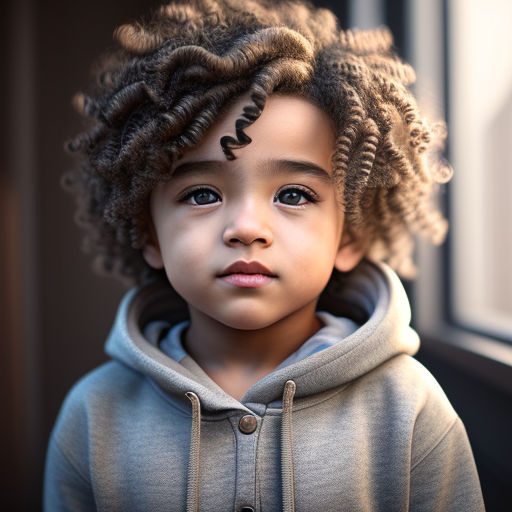 cute little boy curly hair