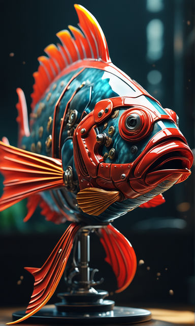 a turbo - fish, trending on artstation, 4 k octane 3 d