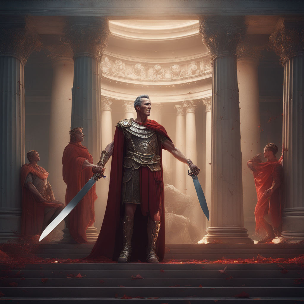 julius caesar stabbed cartoon