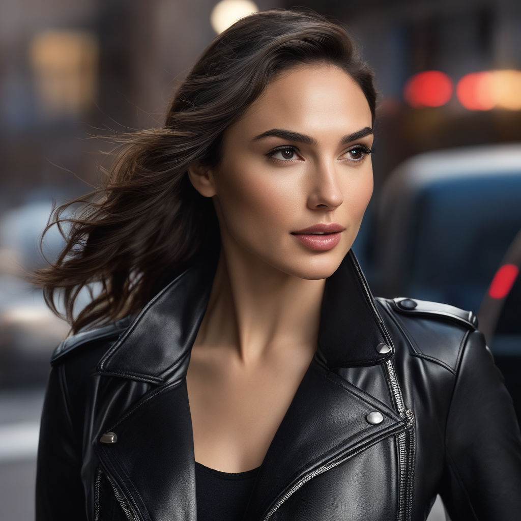 Prompt: photorealistic, best quality, hyper detailed, Beautiful 25-year-old woman, Gal Gadot, in a black leather jacket, gorgeous, clean face, elegant, sharp focus, photo by greg rutkowski, soft day light, vibrant colors, (masterpiece), ((streets)), (detailed face)+, eye iris, Miki Asai Macro photography, close-up, hyper detailed, trending on artstation, sharp focus, studio photo, intricate details, highly detailed, by greg rutkowski, Miki Asai Macro photography, close-up, hyper detailed, trending on artstation, sharp focus, studio photo, intricate details, highly detailed, by greg rutkowski, cinematic, 4k, epic Steven Spielberg movie still, sharp focus, emitting diodes, smoke, artillery, sparks, racks, system unit, motherboard, by pascal blanche rutkowski repin artstation hyperrealism painting concept art of detailed character design matte painting, 4 k resolution blade runner