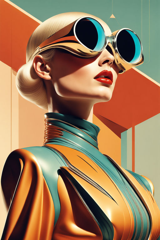 Illustration of retro-futuristic fashion - Playground