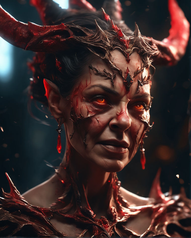 female demon art