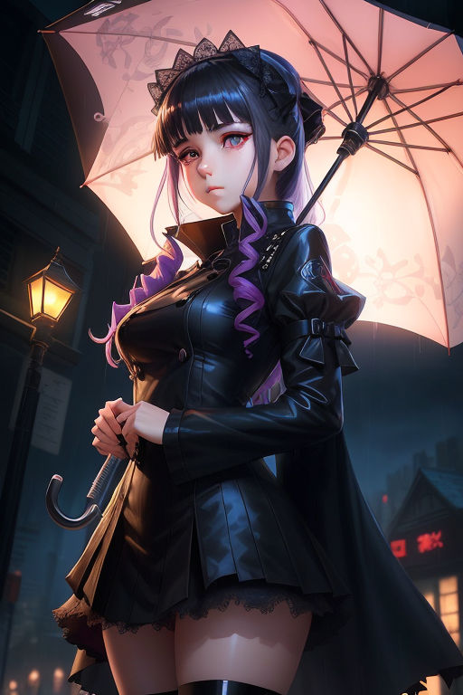 Vivian Beautiful Goth Anime Woman  AI Generated Artwork  NightCafe  Creator