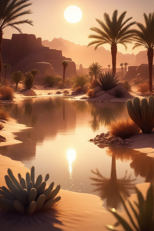 desert oasis wallpaper hd