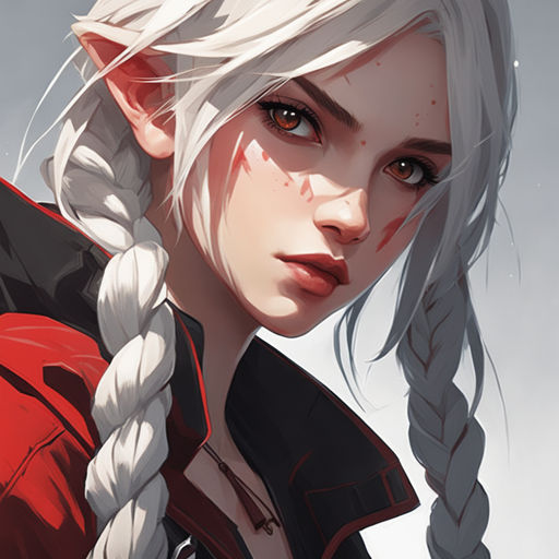 female white hair