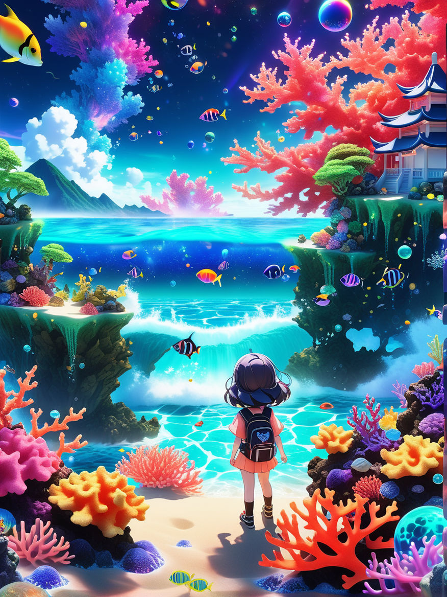 Download Sea View Mobile Screensavers - 3493774 - screen anime sea seaview  | mobile9 | Underwater painting, Underwater art, Underwater world