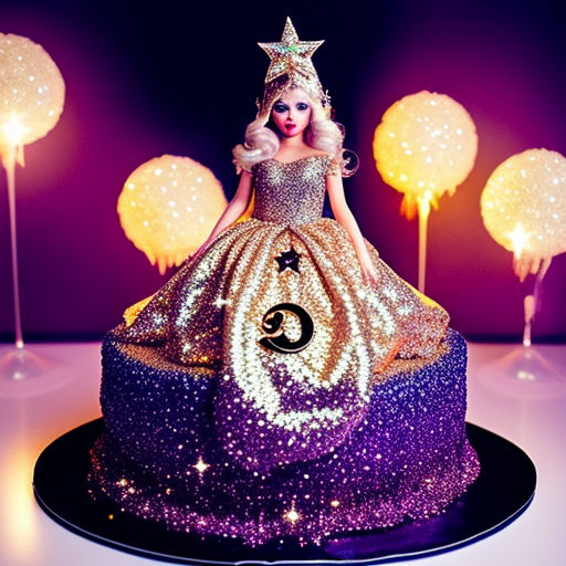 Bolo Rosa com glitter  Pretty birthday cakes, Glitter cake ideas, Barbie  doll birthday cake