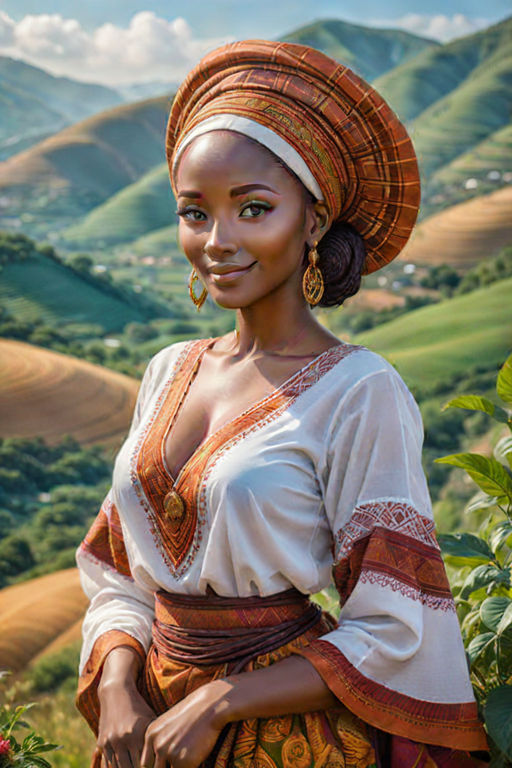 african woman in african dress - Playground