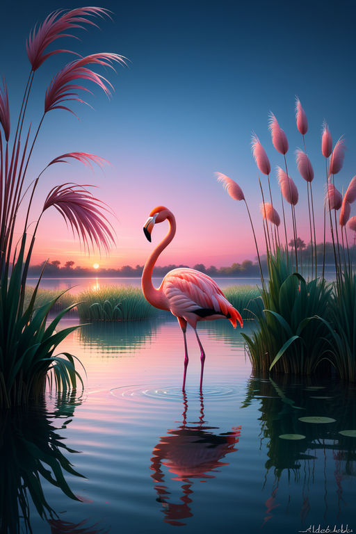 Pink Flamingoes Standing Face to Face Love Flamingo Prints Flamingo Wall  Decor Beach Theme Bathroom Decor Wildlife Print Pink Flamingo Bird Exotic