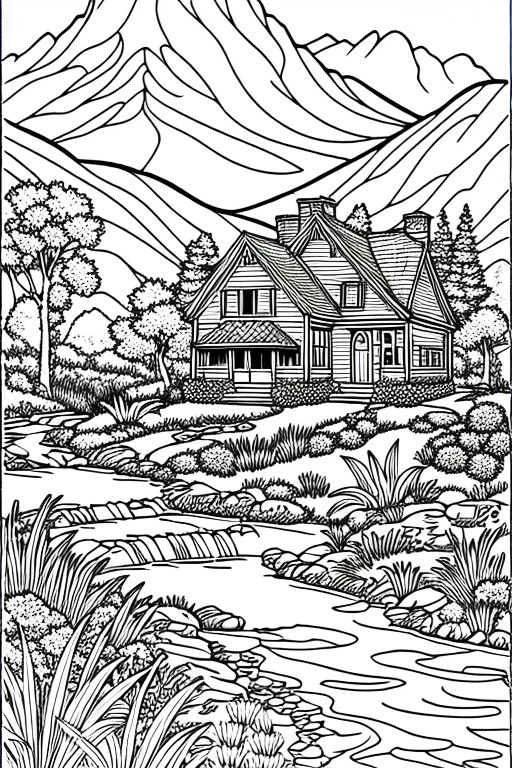 intricate coloring pages nature