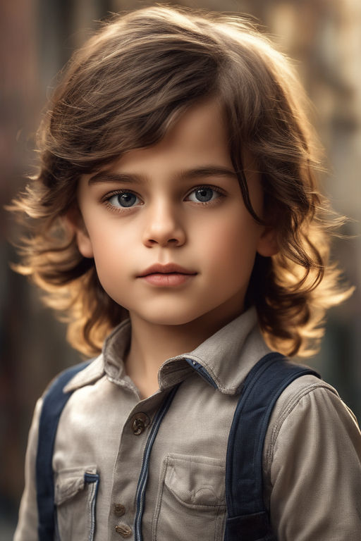 little boy with light brown hair