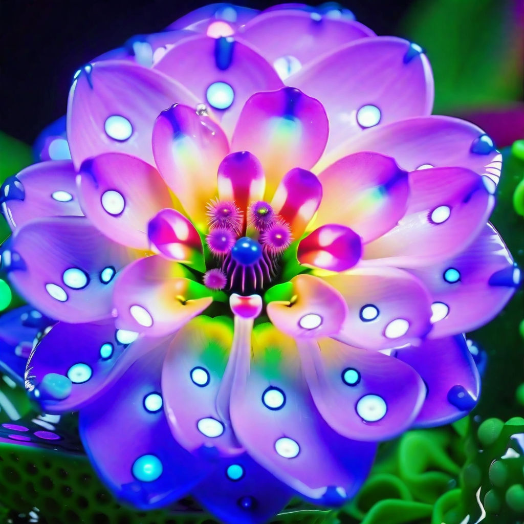 Bioluminescent Flower Glowing Bioluminescence Alien plant 4 Digital  Download Print