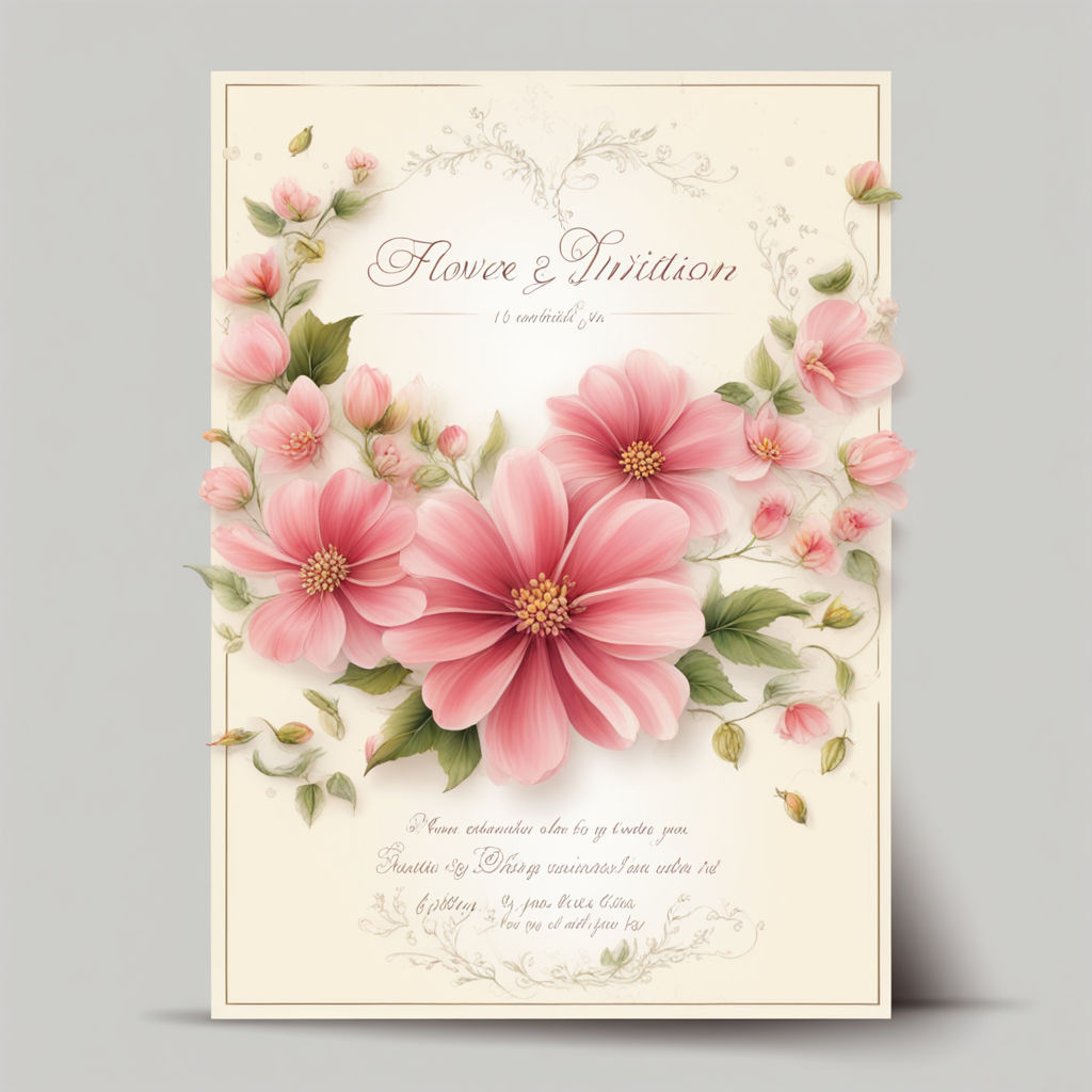 Vintage pink background with floral elements Vector Image