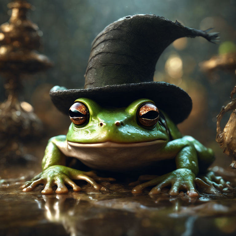 ArtStation - Stylized little frog hiding from the sun