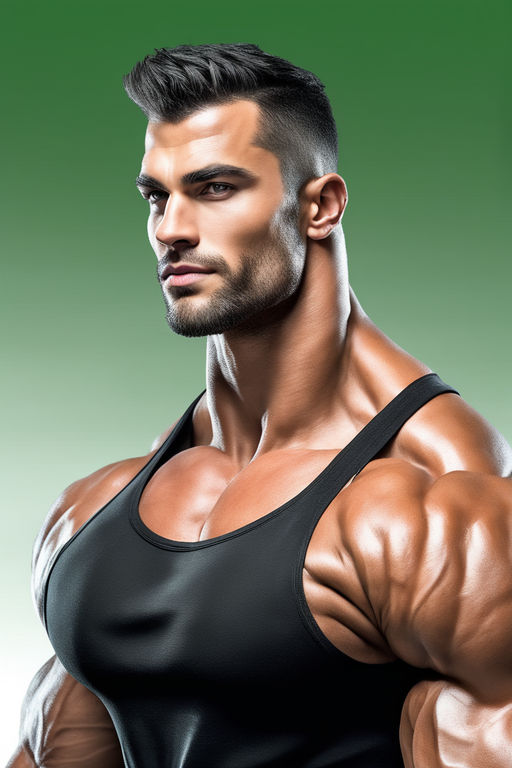 murky-coyote762: Create an 3D avatar of a confident and charismatic man  with a chiseled jawline, piercing eyes, and a strong, muscular body. His  hair is styled in a modern, trendy way, and