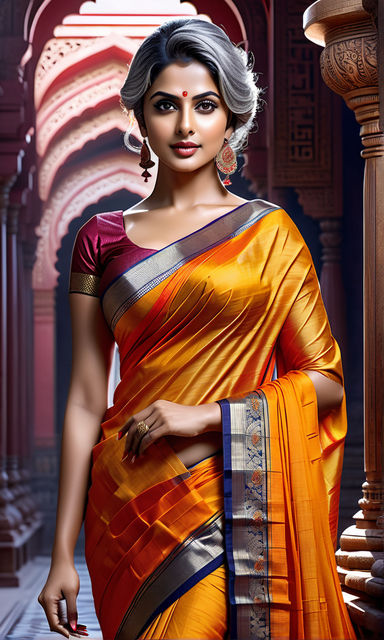 Saffron Color Premium Collection Soft Banarasi Silk Saree with Golden –  shalenafamily